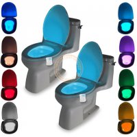 Osvtlen toalety, WC, se senzorem pohybu, 8 barev