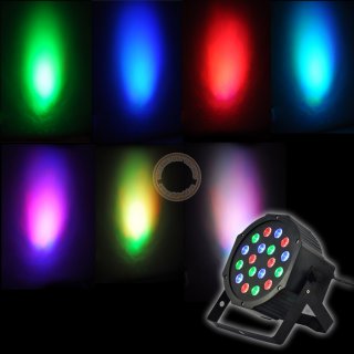 LED disco DJ svtlo, Flat Par Ligh 18*1W